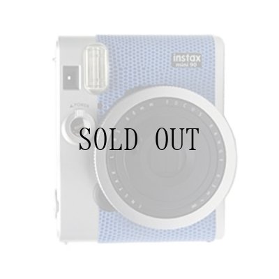 画像1: チェキ instax mini 90 専用カスタムレザー [Blue]