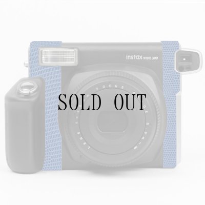 画像1: チェキ instax WIDE 300 専用カスタムレザー [Blue]