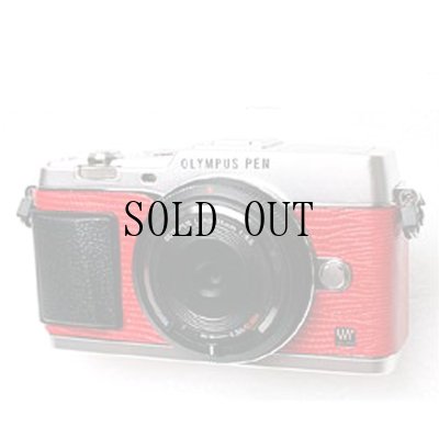 画像2: OLYMPUS PEN E-P5 専用カスタムレザー [Red]