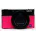 画像1: Sony RX100 III, RX100 IV専用カスタムレザー [Pink] (1)