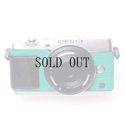 画像1: OLYMPUS PEN E-P5 専用カスタムレザー [Green]