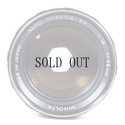 画像5: MINOLTA（ミノルタ）AUTO ROKKOR-PF 58mm/F1.4
