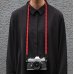 画像1: ［渋谷ロフト店］A-MoDe ナイロンロープカメラストラップ 100cm【レッド/ブラック】 (1)