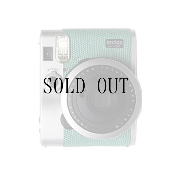 画像1: チェキ instax mini 90 専用カスタムレザー [Green]