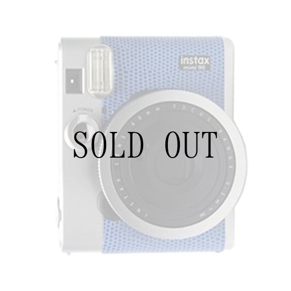 画像1: チェキ instax mini 90 専用カスタムレザー [Blue]