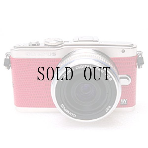 画像1: OLYMPUS E-PL5/E-PL6 専用カスタムレザー [Pink]