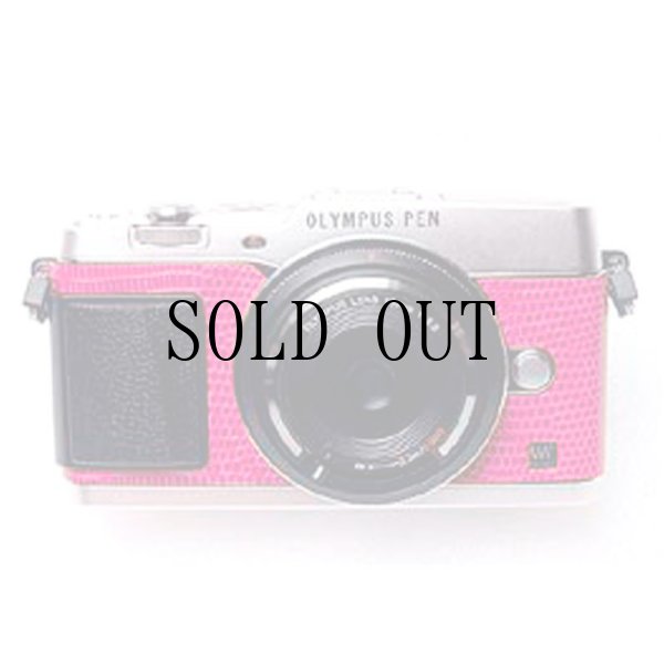 画像1: OLYMPUS PEN E-P5 専用カスタムレザー [Pink]