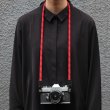 画像1: ［渋谷ロフト店］A-MoDe ナイロンロープカメラストラップ 100cm【レッド/ブラック】