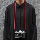 画像: ［渋谷ロフト店］A-MoDe ナイロンロープカメラストラップ 100cm【レッド/ブラック】
