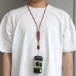 画像1: レザーネックストラップ｜レッド