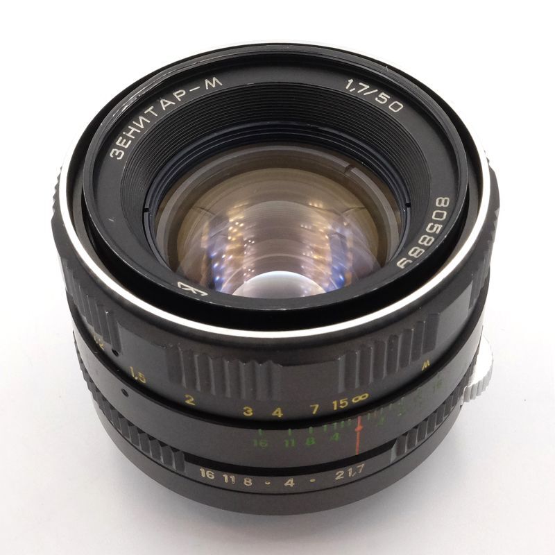 メーカー包装済】 旧ソ連製ゼニタール50mm F1.7 M42マウントオールド